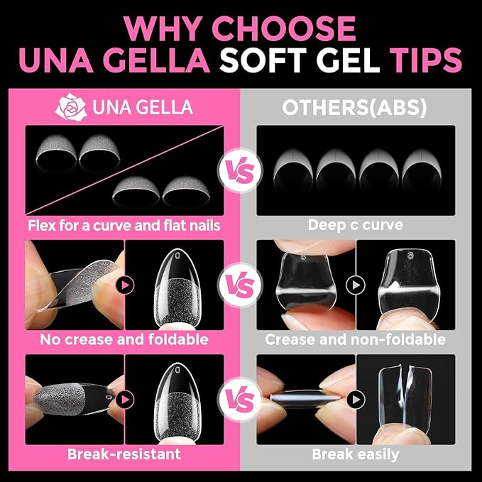 UNA GELLA Almond Nail Tips - Image 6