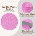 HOMEXCEL 2 Pack Large Microfiber Hair Towels Waffle Weave- 40 x 26.5 inches - Image 3