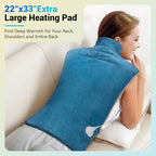 Comfytemp Heating Pad for Back Neck Shoulders, Weighted Electric Heating Pad - Image 4