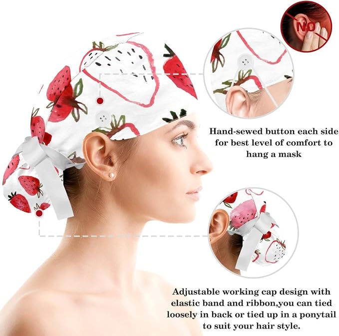 Ethnic Aztec Pattern Adjustable Scrub Cap Hat - Image 2