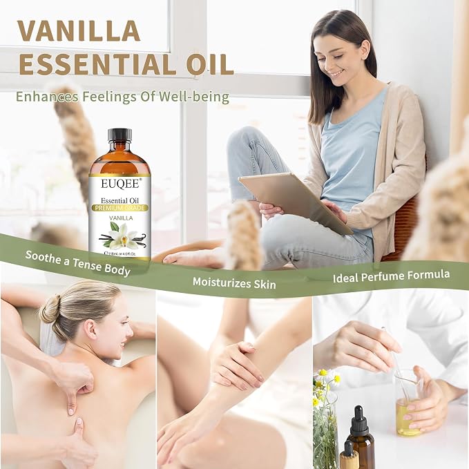 EUQEE Vanilla Essential Oil 118 ml Premium Vanilla Oil - Image 3