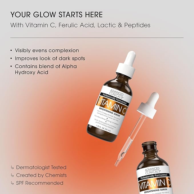 Advanced Clinicals Vitamin C Cream + Vitamin C Serum 2PC Skincare Set | - Image 2