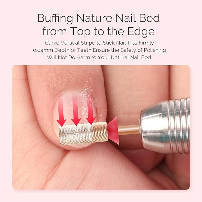 MelodySusie Large Barrel Nail Buffer Bit, Professional Safety Carbide Nail Bit - Image 5