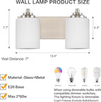 SOLFART Brushed Nickel 2 Light Vanity Lights - Image 5