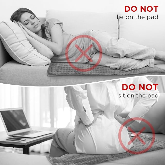 NOWWISH Heating Pad for Back Pain Relief & Period Cramps, 33x17 Inches Large - Image 7