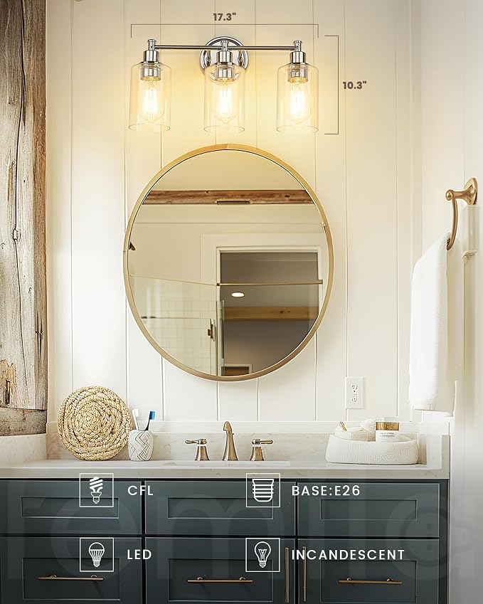 FEMILA Vanity Lighting Fixtures, Modern Bathroom Lights Over Mirror, Wall Lamp - Image 2