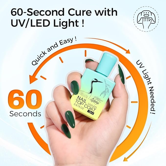 2 Pcs 18ml Gel Base Coat and Glossy Top Coat Set No Wipe Foundation Combination - Image 6