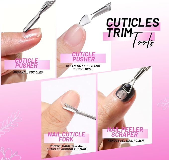 FANDAMEI Nail Buffers and Files, Nail Care Kit, Nail Cuticle Tools Set - Image 3