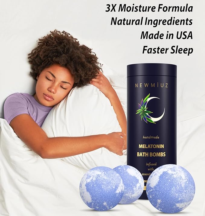 Sleep Well Bubble Bath Bombs Melatonin Infused Lavender Chamomile Essential - Image 4