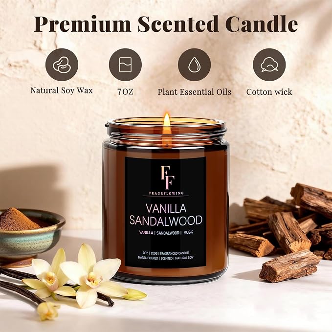 Vanilla Sandalwoods Scented Candle - Image 2