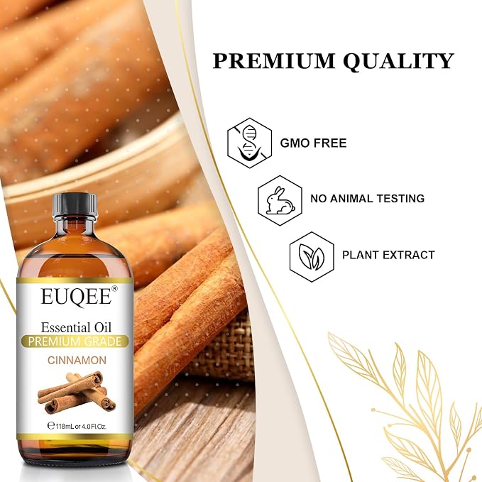 EUQEE Cinnamon Essential Oil 118ml Pure Essential Oil - Image 3