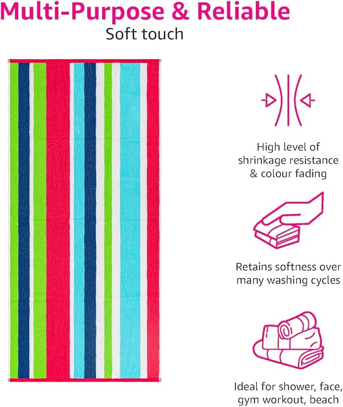 CASA COPENHAGEN Monaco Beach Towels Designed in Denmark Rough and Tough - Image 3
