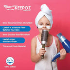 KEEPOZ 100% Cotton Hair Towel Wrap Quick Dry Super Absorbent Turban Head Wrap - Image 7