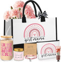 7 Sets Girl Mom Gifts for New Mom Gifts Tote Bag Makeup Bag Candle Bracelet Cup by Yiyiring