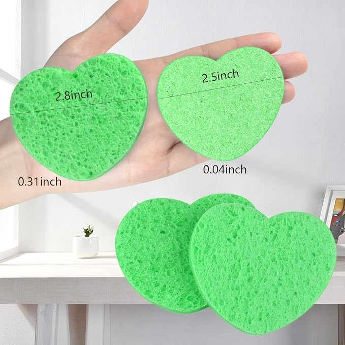 50-Count Facial Sponges Compressed, 100% Natural Cellulose Face Sponge - Image 5