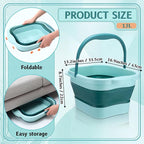 2 Pack Collapsible Foot Bath Plastic Foot Soaking Tub Portable Feet Bucket - Image 2
