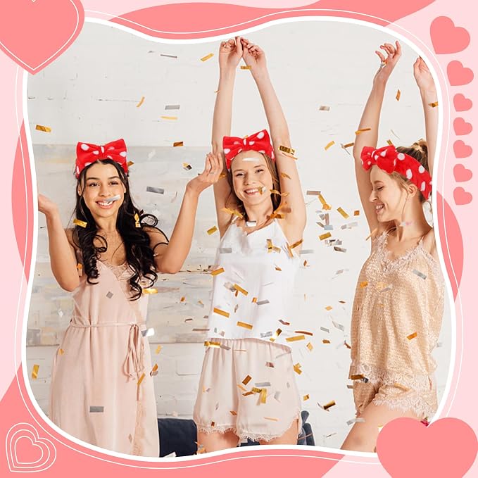 Casoty 12 Pcs Headbands for Makeup, Spa Gifts for Women, Soft Coral Fleece - Image 2
