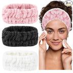 LAPOHI 3 Pack Microfiber Modern Face Washing Headbands by LAPOHI