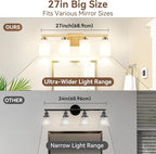 4-Light Bathroom Light Fixtures, Classic Wall Light Fixture - Image 6