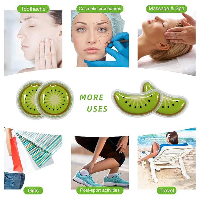 ZNÖCUETÖD Small Gel Ice Pack for Eye Pads and Under Eye Patches, Hot Cold - Image 4