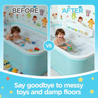 3FT Dolphin Pattern Bathtub Splash Guard Play Shelf - Image 4