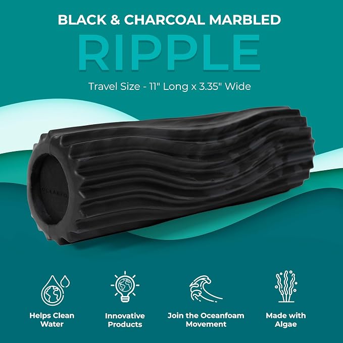 Oceanfoam Ripple Travel Foam Roller Firm Mini Foam Roller - Image 3