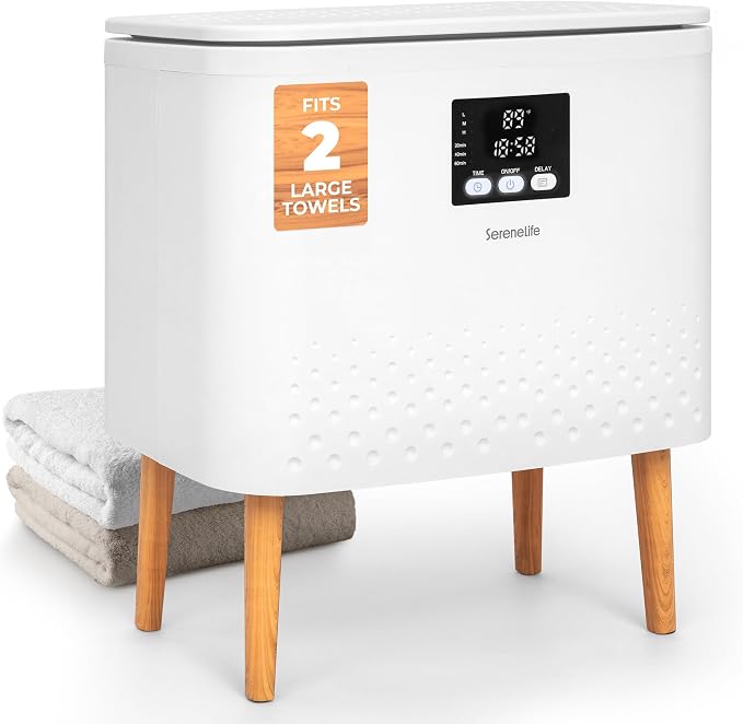 SereneLife Rectangular Towel Warmer Bucket, Large Capacity Blanket and Towel by SereneLife