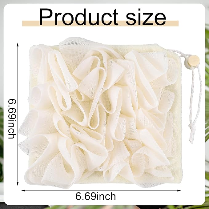 1 Pcs Washcloth Loofah Combo, 2 in 1 Bath Loofah Sponge - Image 5