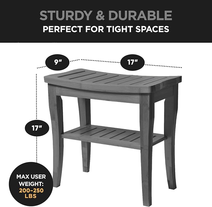 Grey Shower Bench - Image 5