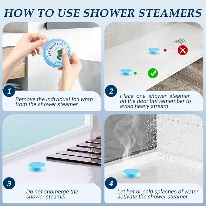 TranquilBliss Shower Steamers, Self Care Relaxation Shower Tablets - Image 3