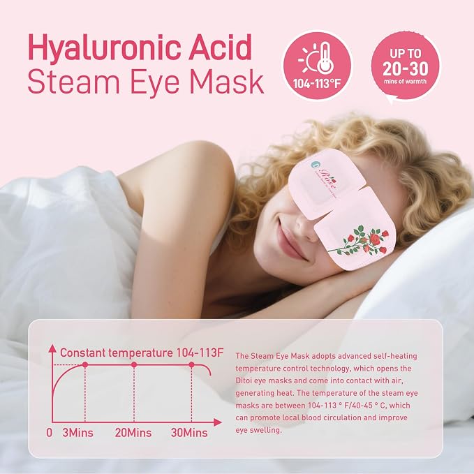 Ditoi Steam Eye Mask, Heated Eye Mask - Image 6