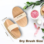 2Pcs Natural Bristle Exfoliating Brush, Body Scrubber - Image 6