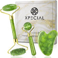 Gua Sha & Jade Roller 3 in 1, Face Roller, Guasha Facial Massage Skin Care Tool by XPECIAL