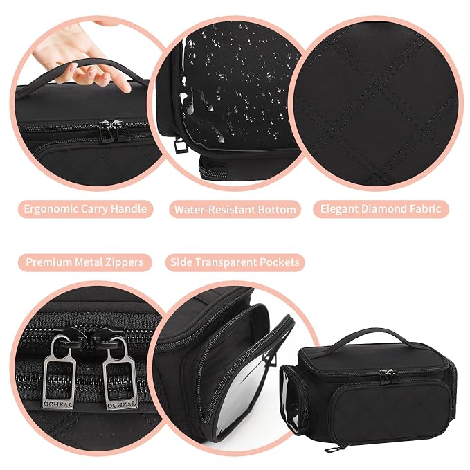 OCHEAL Makeup Bag, Travel Makeup Organizer Bag - Image 5
