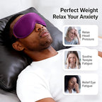 Weighted Cooling Sleep Mask, 6oz 3D Blackout Eye Mask - Image 4