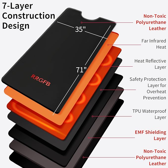 Low EMF Infrared Sauna Blanket for Detox and Home Relaxation, Adjustable 20-60 - Image 6