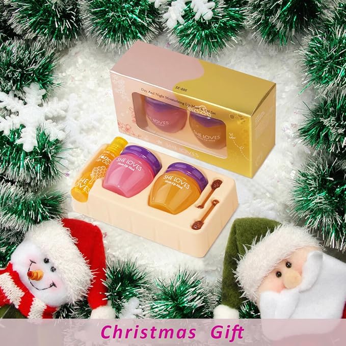2PCS Lip Mask Overnight, Honey&Sakura Day and Night Repair Sleeping Lip Balm - Image 6