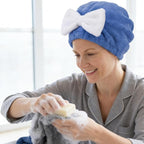 PAGOW 2pcs Microfiber Hair Towel, Fast Drying Shower Cap Hair Towel Wrap - Image 6