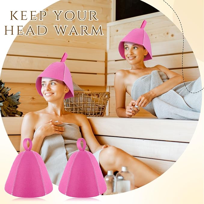 JaGely Sauna Hat for Men Women Sauna Hat Vaporarium Cap Russian Banya Cap for - Image 3
