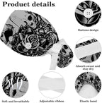 Women's Working Caps with Scrunchies Tarot Pattern Background Lace-Up Hat - Image 4