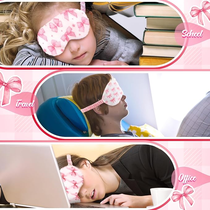 Cuffbow 12 Pcs Plush Sleeping Eye Masks Bulk Comfortable Sleep Eye Cover Mask - Image 5