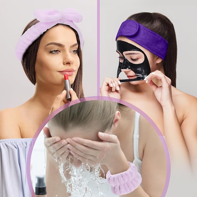 20 Piece Spa Set, Face Wash Headband and Wristband, Bubble Headband, Gifts - Image 6