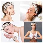 Zkptops Spa Headband for Washing Face Wristband Set Sponge Makeup Skincare - Image 4