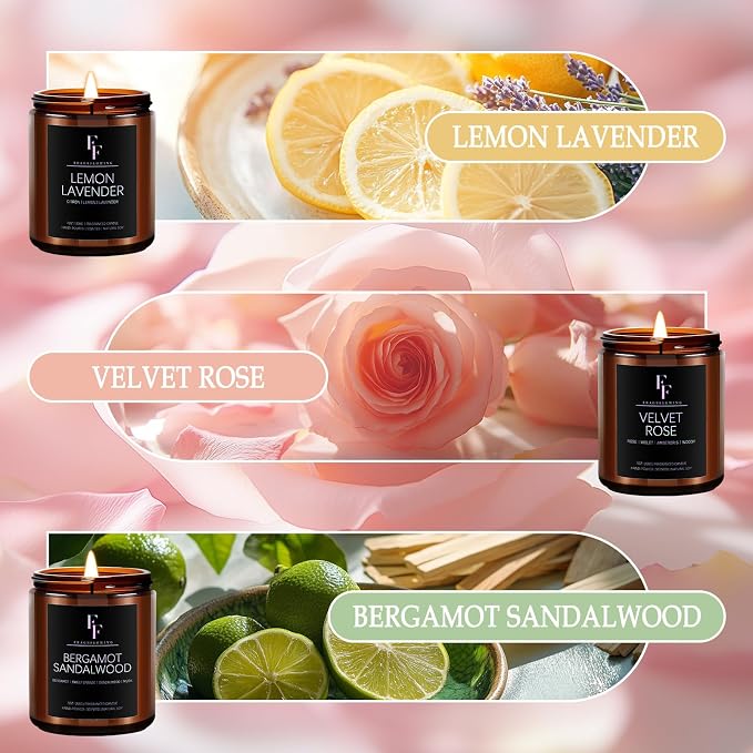 Scented Candles Set, Soy Wax Candles 6 Pack 42 Oz Aromatherapy Candles Gift Set - Image 3