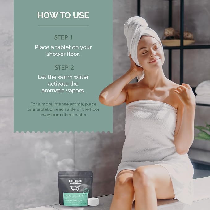 Shower Steamers Aromatherapy Eucalyptus and Mint 8 Pack, 100% Pure Essential Oil - Image 5