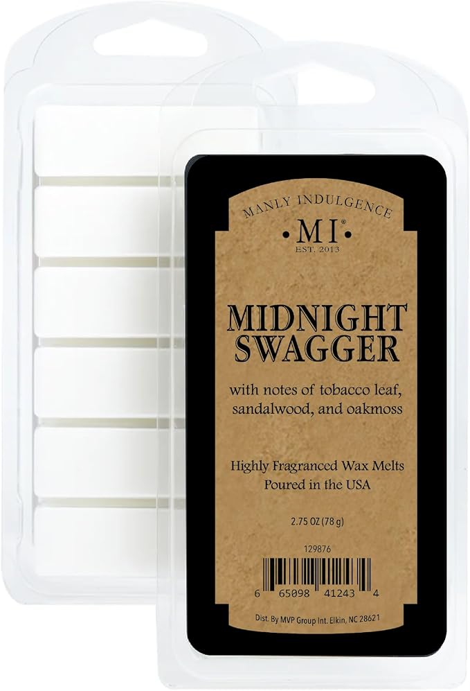 Manly Indulgence Midnight Swagger Scented Wax Melts, Wax Melt Warmer Cubes - Image 3