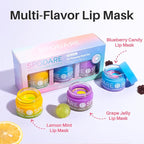 SPODARE 3-in-1 Dual-Color Sleeping Lip Mask Set – Blueberry, Grape & Lemon | - Image 4