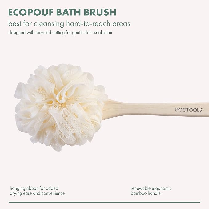 EcoTools EcoPouf Bath Brush, Loofah Brush - Image 2
