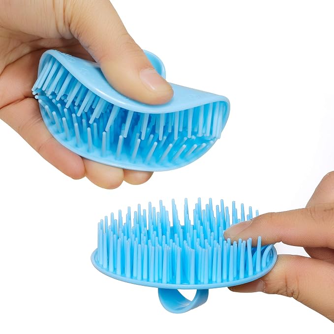 4Pack Hair Scalp Exfoliator Brush Dandruff Cleaning Brush, Flexible Scalp - Image 3
