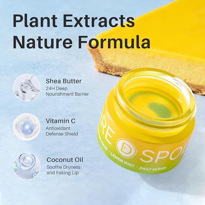 SPODARE Lemon Lip Mask, Hydrating Overnight Lip Sleeping Mask, Lip Moisturizer - Image 2